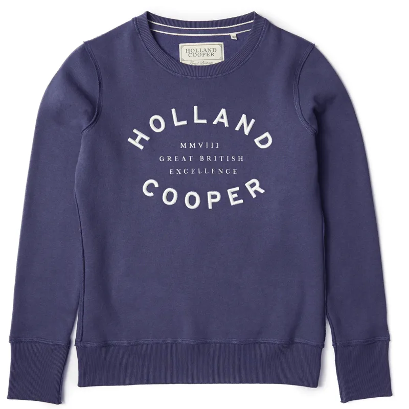 Holland Cooper Varsity Crew Jumper Yale Blue