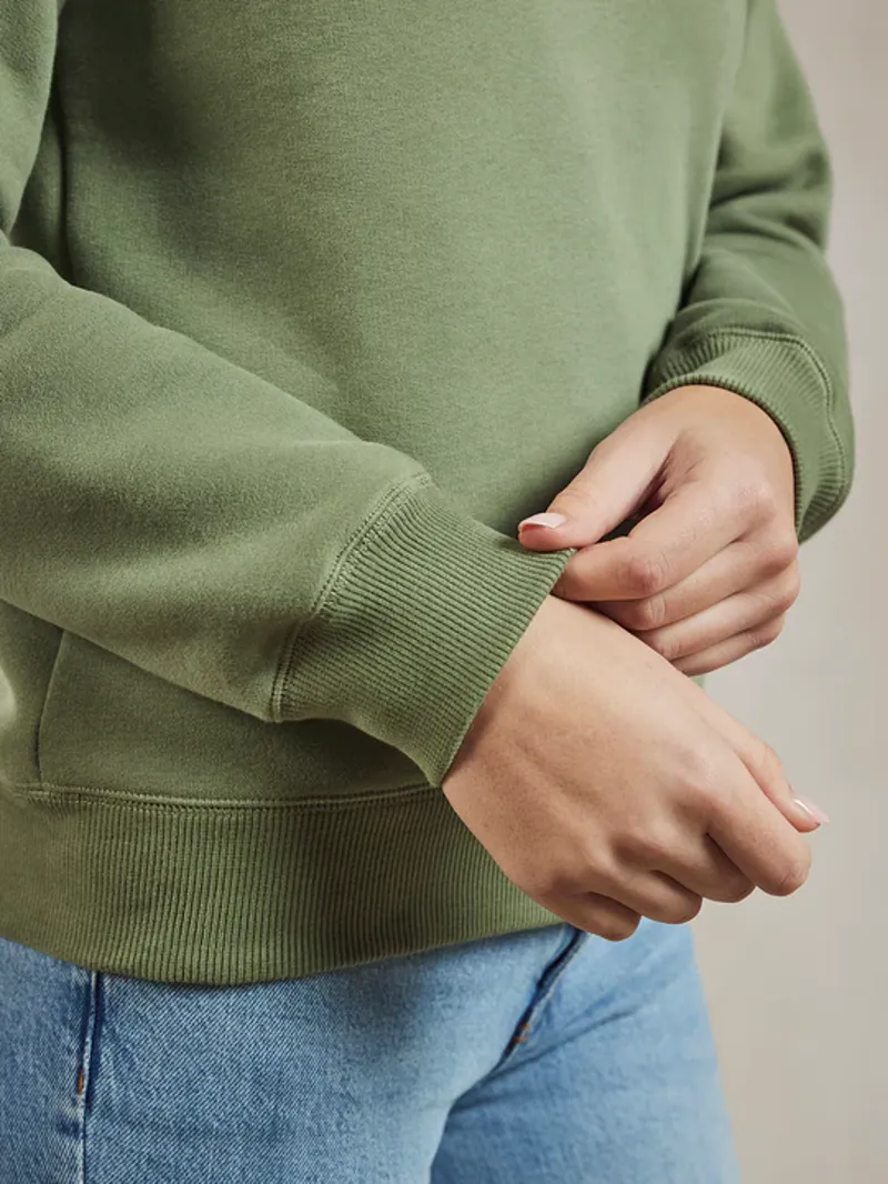 Beaumont and Bear Kingswear Unisex Quarter Zip Sweatshirt Village Green-4