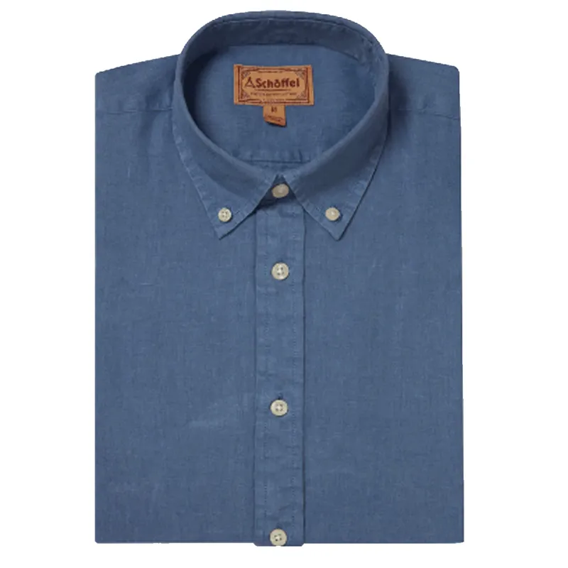 Schoffel Walsingham Linen Shirt French Navy