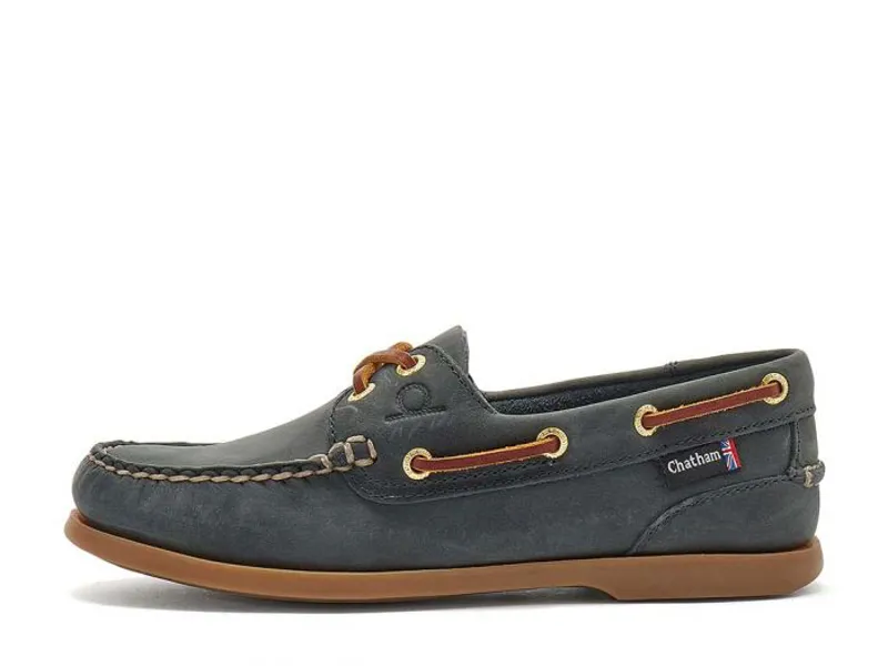 Chatham Deck Lady II G2 Premium Leather Boat Shoes Blue-3