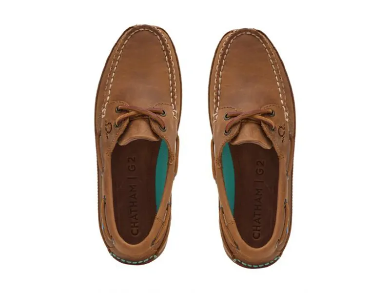Chatham Kayak Lady G2 - Premium Leather Wide-Fit Boat Shoes Walnut-2