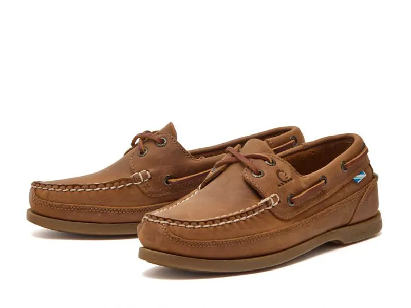 Chatham Kayak Lady G2 - Premium Leather Wide-Fit Boat Shoes Walnut