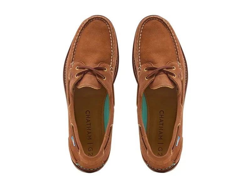 Chatham Lyme G2 Nubuck Boat Shoe Tan-2