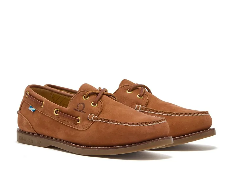 Chatham Lyme G2 Nubuck Boat Shoe Tan
