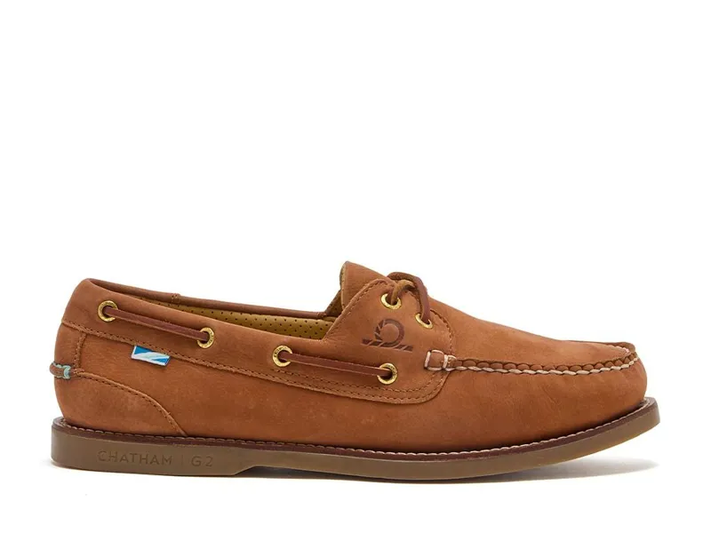 Chatham Lyme G2 Nubuck Boat Shoe Tan-1