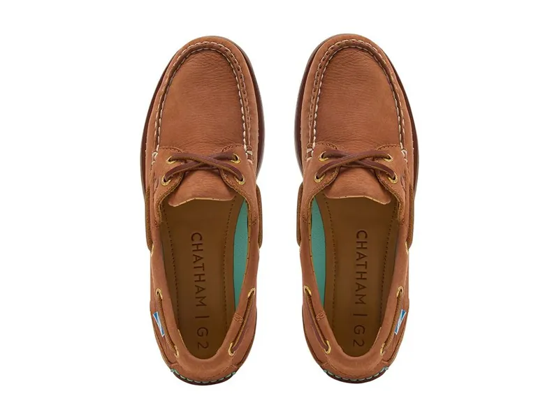 Chatham Lyme Lady G2 Nubuck Boat Shoe Tan-2