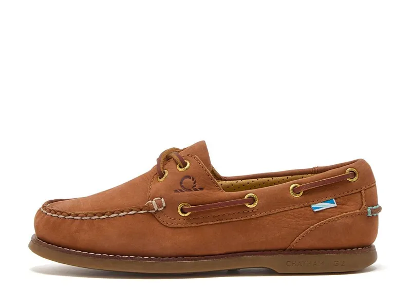 Chatham Lyme Lady G2 Nubuck Boat Shoe Tan-3