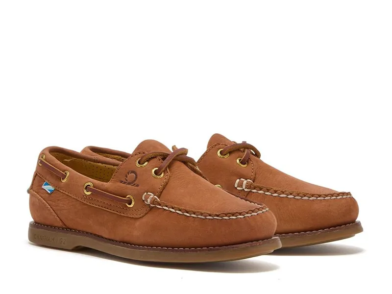 Chatham Lyme Lady G2 Nubuck Boat Shoe Tan-1