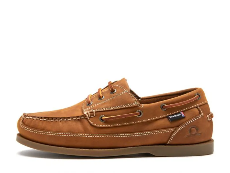 Chatham Rockwell II G2 - Men's Leather Wide Fit Boat Shoes Walnut-2