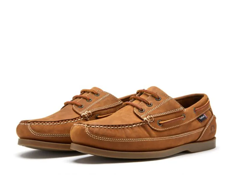 Chatham Rockwell II G2 - Men's Leather Wide Fit Boat Shoes Walnut-3