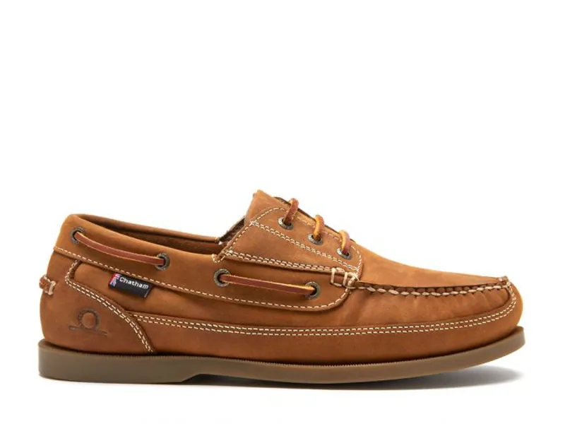 Chatham Rockwell II G2 - Men's Leather Wide Fit Boat Shoes Walnut