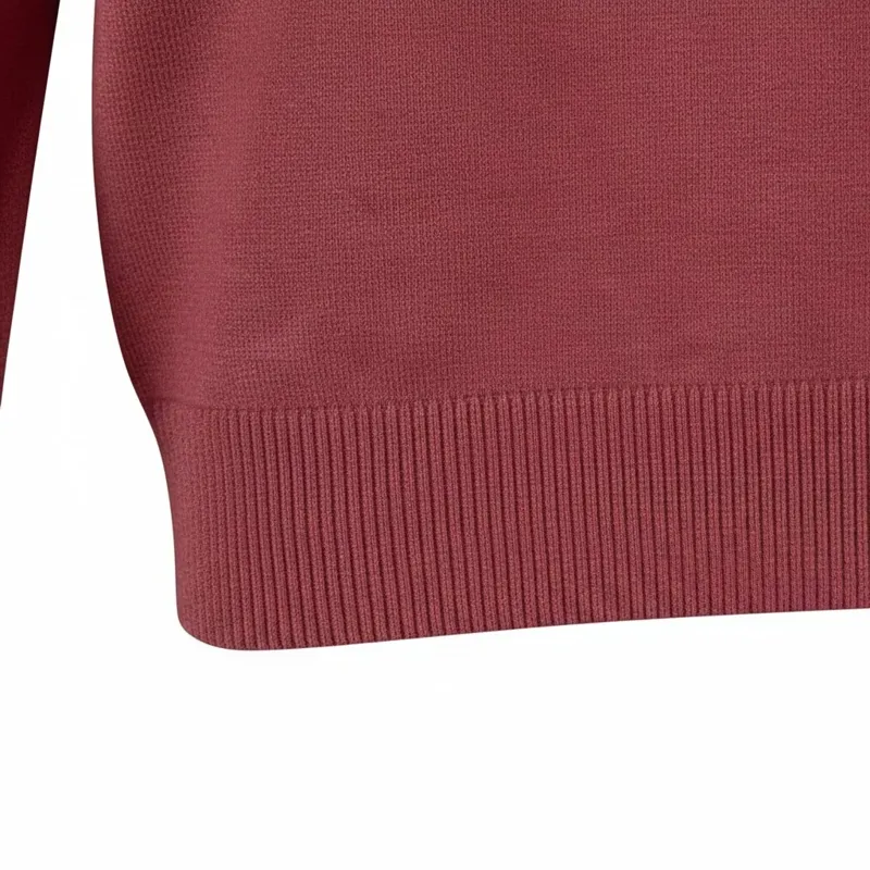 Fynch-Hatton Superfine O-Neck Men's Knitwear in Berry-2