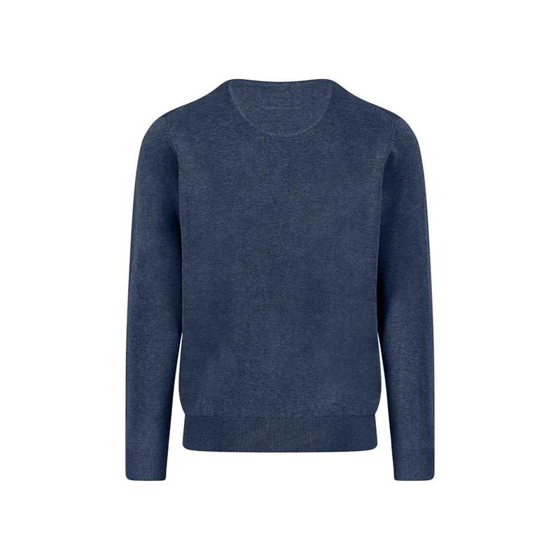 Fynch-Hatton Superfine O-Neck Men's Knitwear in Night-4