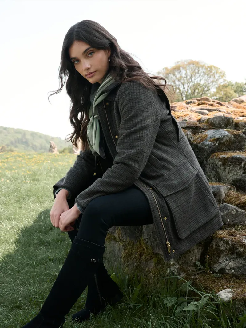 Fairfax and Favor Willow Wool Country Coat Bark-4