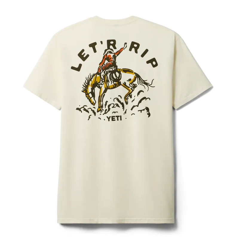 Yeti Let'r Rip Short Sleeve T-Shirt in Beige