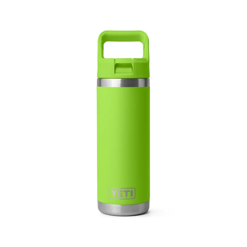 Yeti Rambler 18oz Bottle with Colour-Matched Straw Cap in Venom