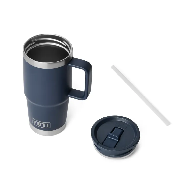 Yeti Rambler 20oz Travel Straw Mug in Navy-3