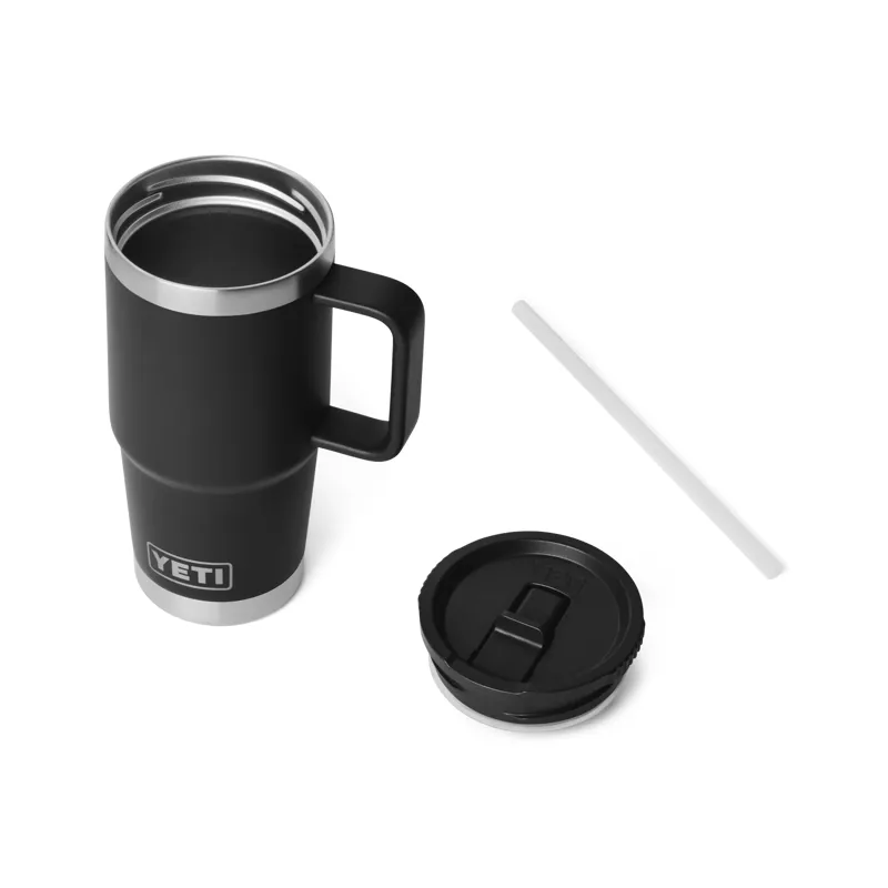 Yeti Rambler 20oz Travel Straw Mug in Black-3