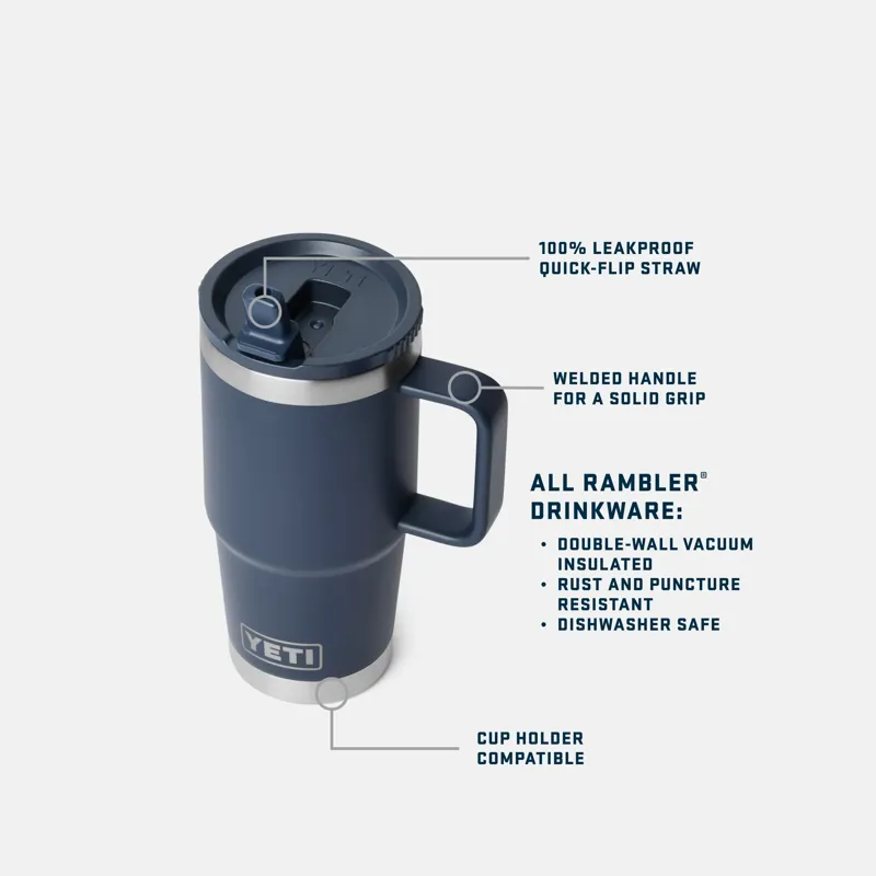 Yeti Rambler 20oz Travel Straw Mug in Black-4