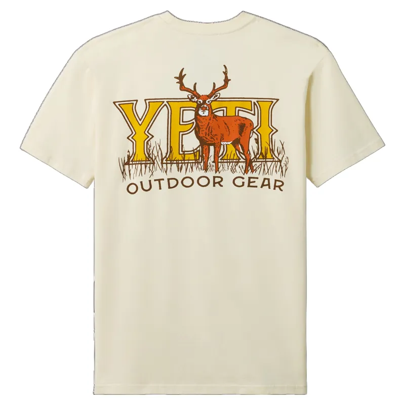 Yeti Whitetail BFTW Short Sleeve T-Shirt in Beige