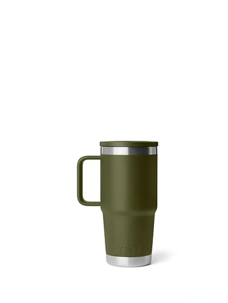 Yeti Rambler 2.0 20oz Travel Mug in Olive/King Crab Orange-3