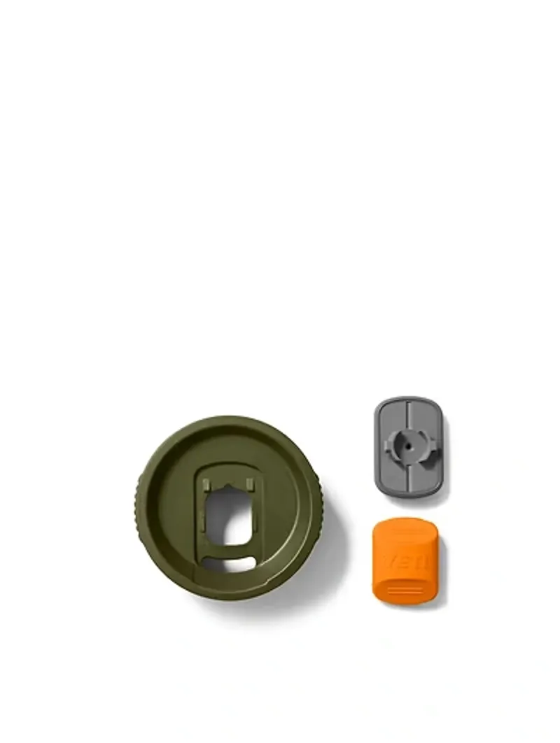 Yeti Rambler 2.0 20oz Travel Mug in Olive/King Crab Orange-5