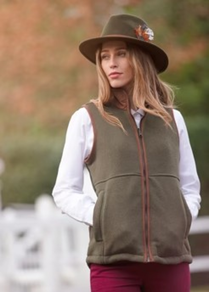 Alan Paine Aylsham Ladies Fleece Waistcoat Green-2