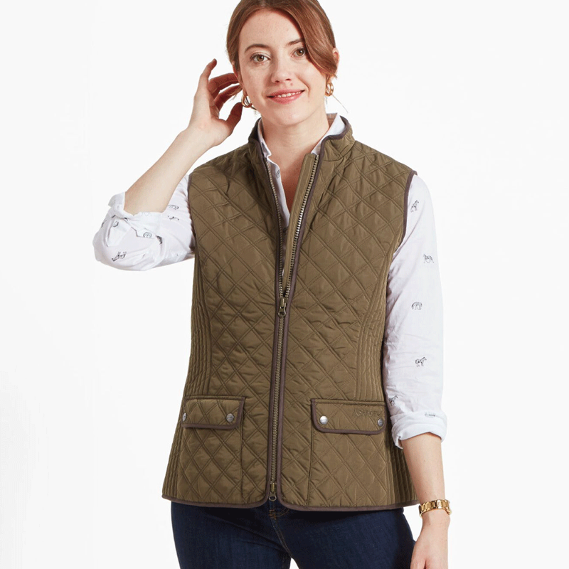 Schoffel Ladies Quilt Gilet Olive-1