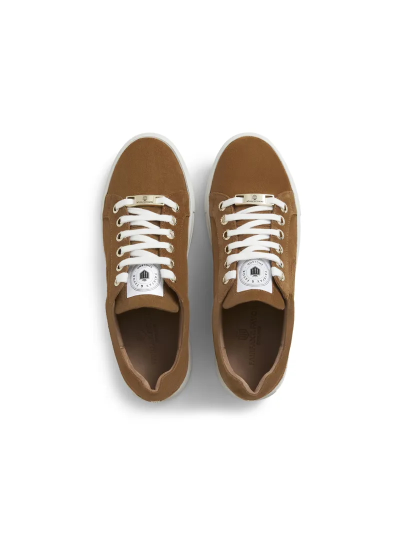 Fairfax and Favor Richmond Trainers Tan Suede-6