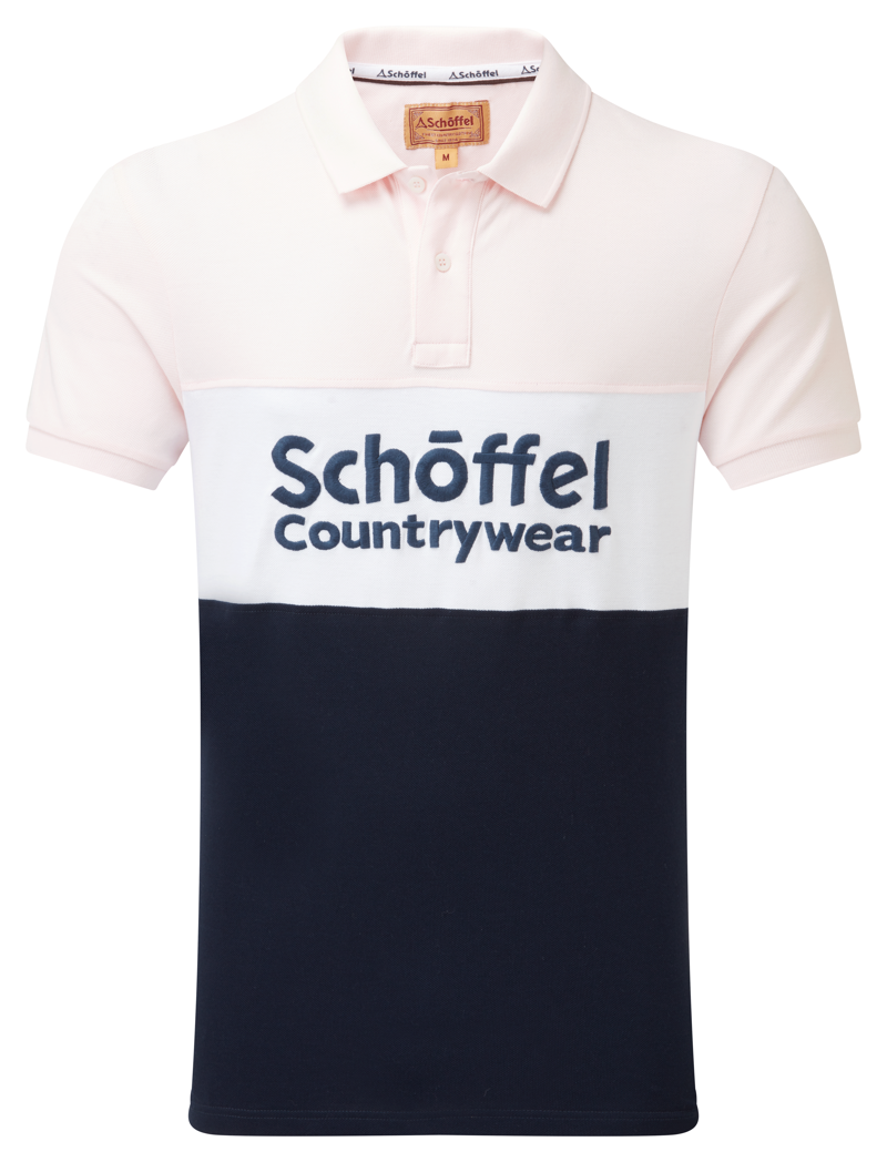 Schoffel Exeter Heritage Polo Shirt Pale Pink-3