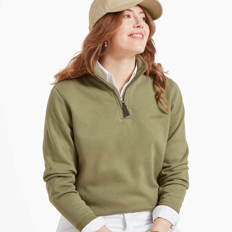 Schoffel Sennen Cove Sweatshirt Light Khaki Green-1