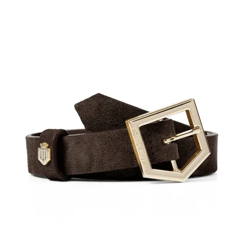 Fairfax and Favor Sennowe Belt Chocolate Suede