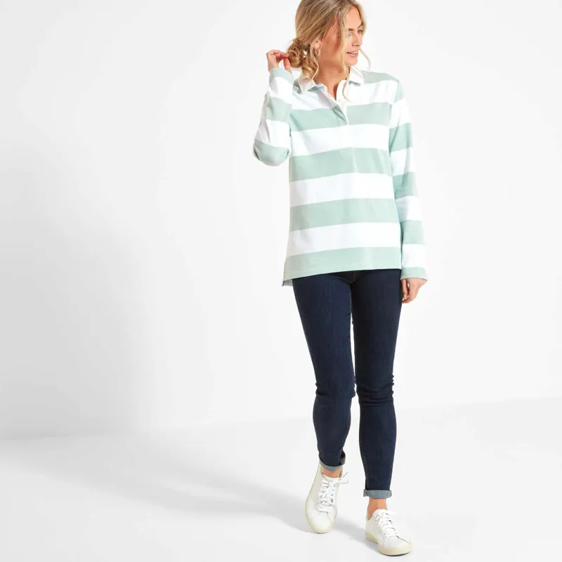 Schoffel St Mawgan Rugby Shirt Mint/White Stripe-5