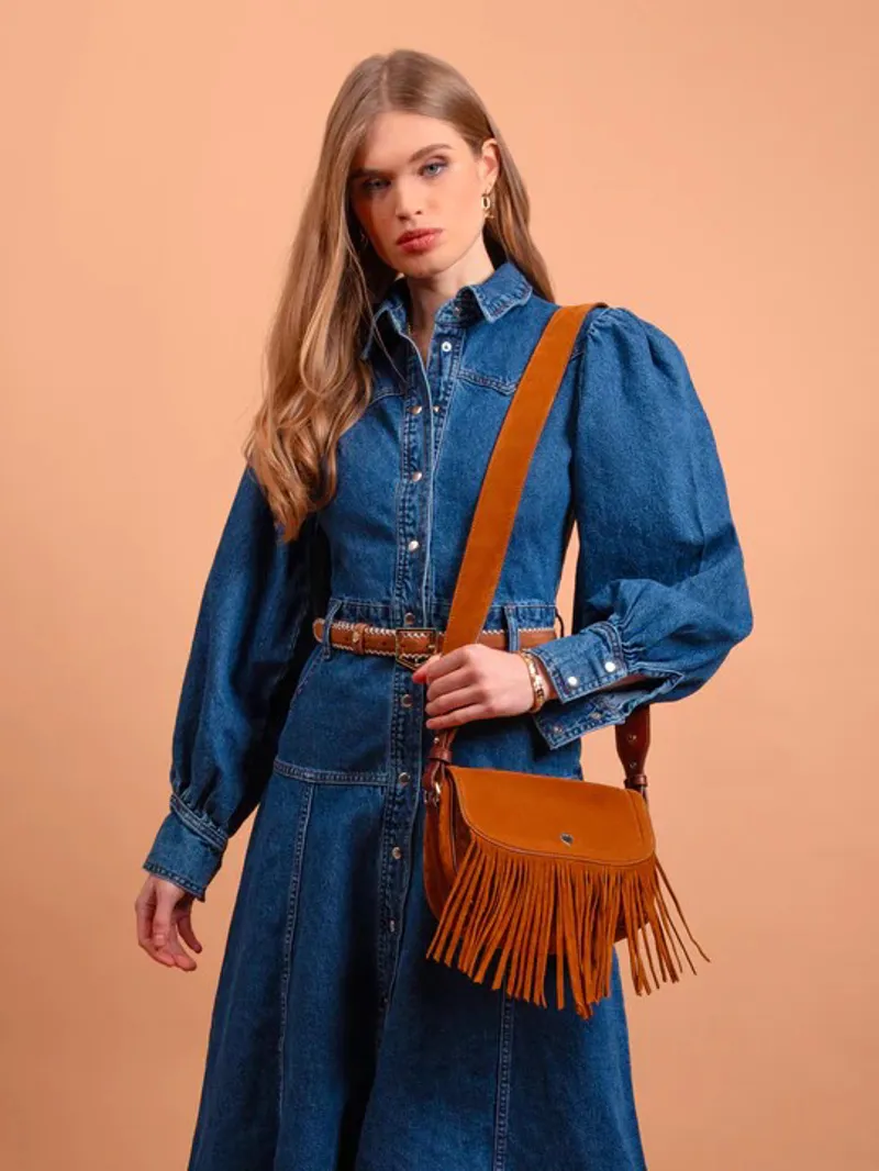 Fairfax and Favor Nashville Saddlebag Tan Suede-8