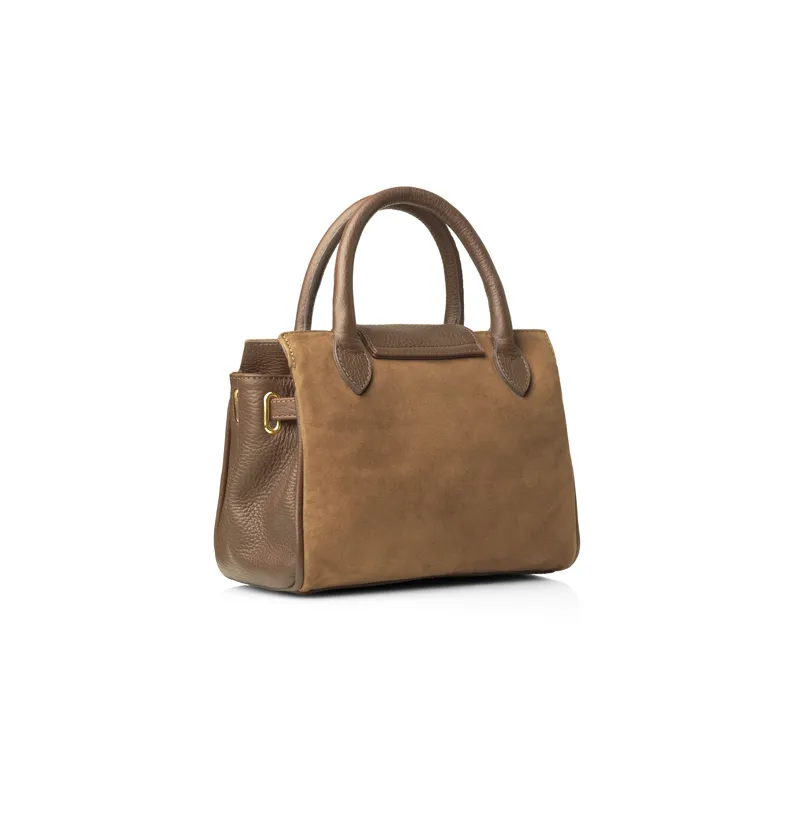 Fairfax and Favor Mini Windsor Handbag Tan Suede-4