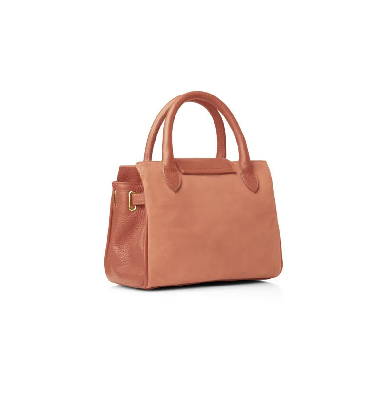 Fairfax and Favor Mini Windsor Handbag Melon Suede-6