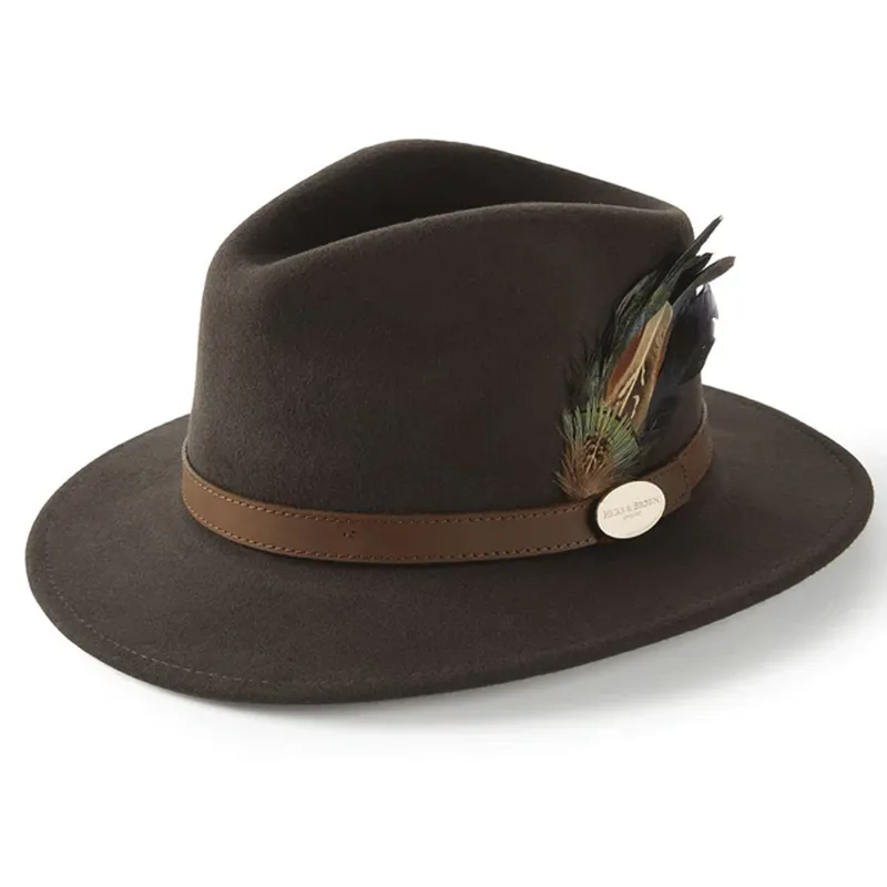 Hicks and Brown Suffolk Fedora Classic Brown