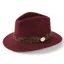 Hicks and Brown Suffolk Fedora Pheasant Wrap Maroon