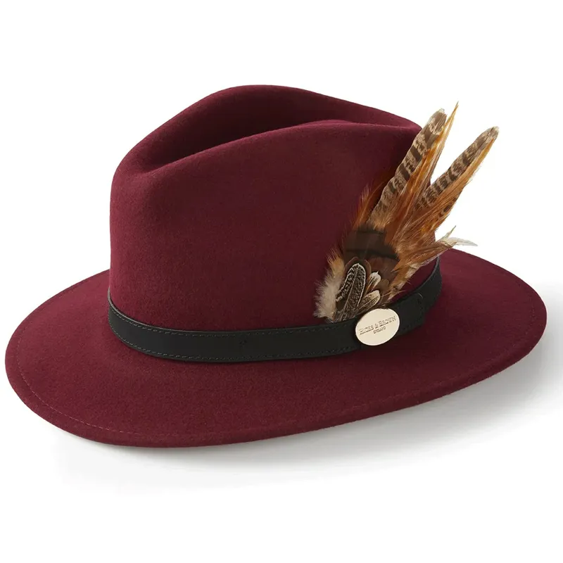 Hicks and Brown Suffolk Fedora Gamebird Maroon