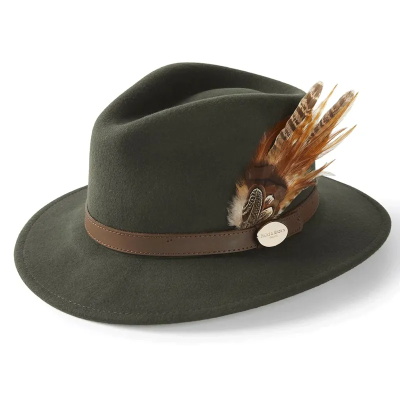 Hicks and Brown Suffolk Fedora Gamebird Olive Green