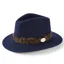 Hicks and Brown Suffolk Fedora Pheasant Wrap Navy