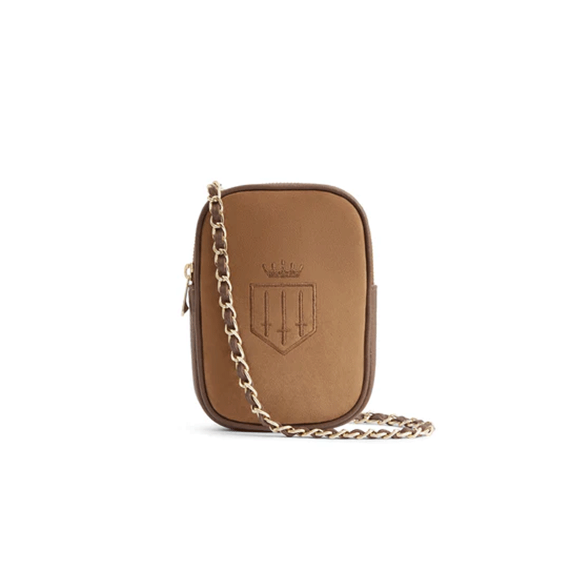 Fairfax and Favor Mini Finsbury Cross Body Bag Tan Suede