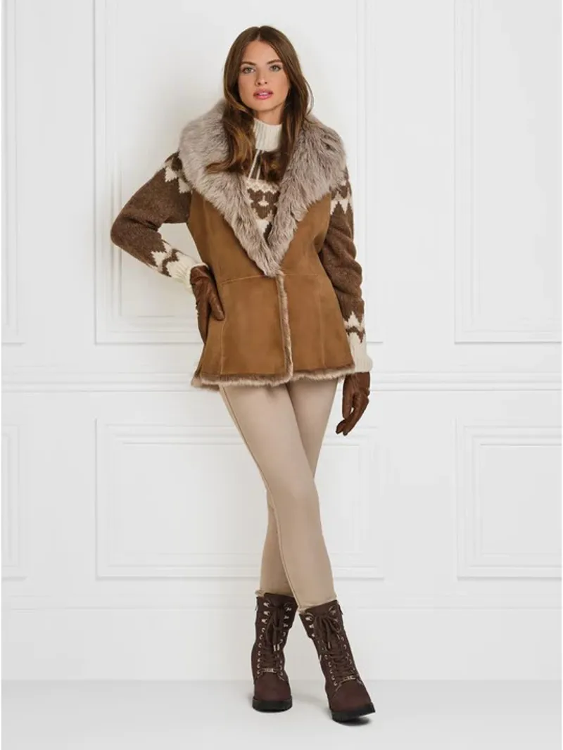 Fairfax and Favor Anglesey Boots Shearling Lined Chocolate Nubuck-2