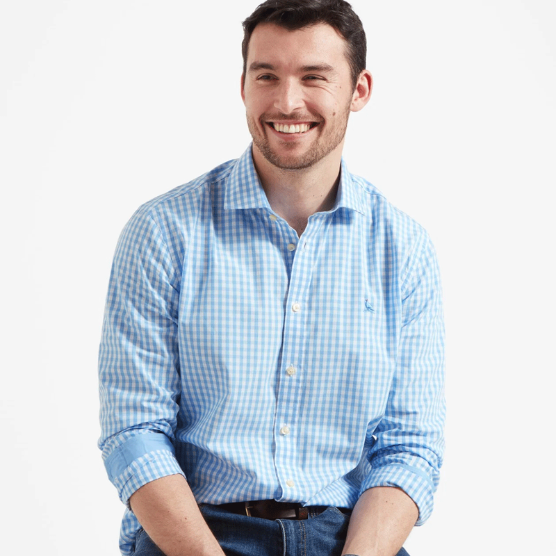 Schoffel Thorpeness Tailored Shirt Blue Check-1