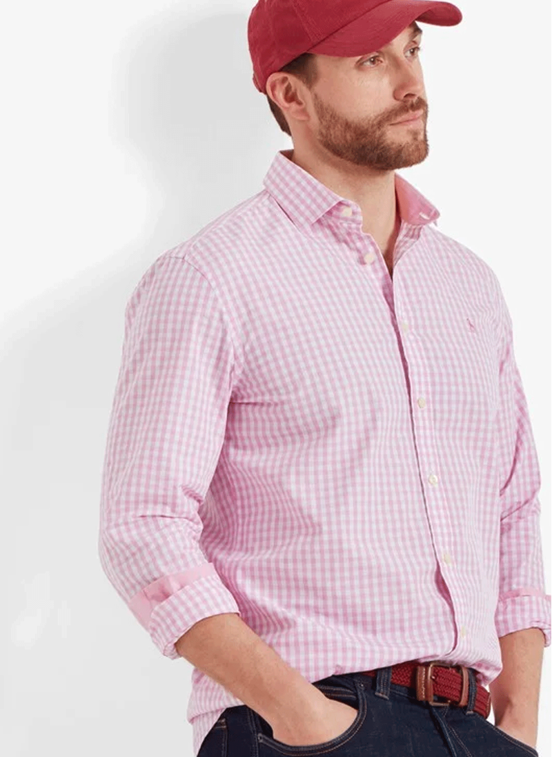 Schoffel Thorpeness Tailored Shirt Pink Check-6