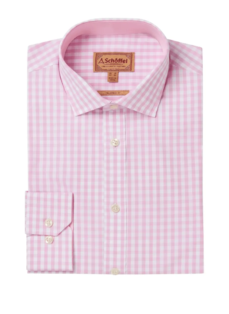 Schoffel Thorpeness Tailored Shirt Pink Check
