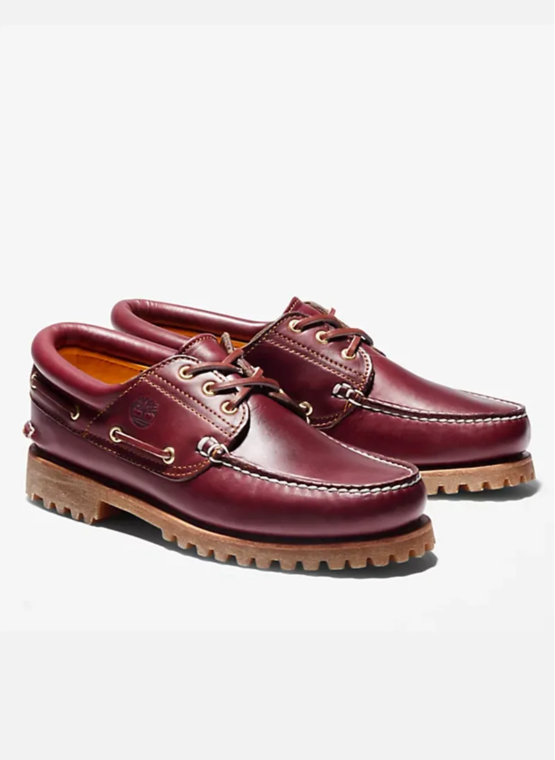 Timberland Authentic 3-Eye Burgundy Boat Shoes-1