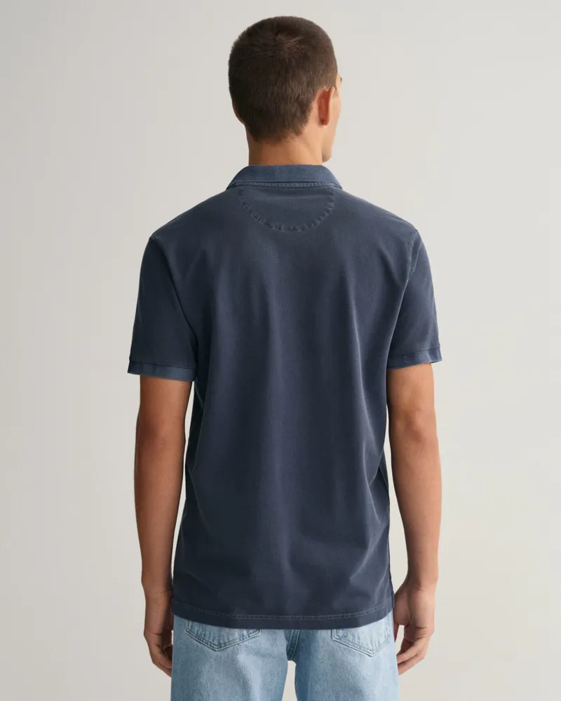 Gant Sunfaded Piqué Polo Shirt Evening Blue-1