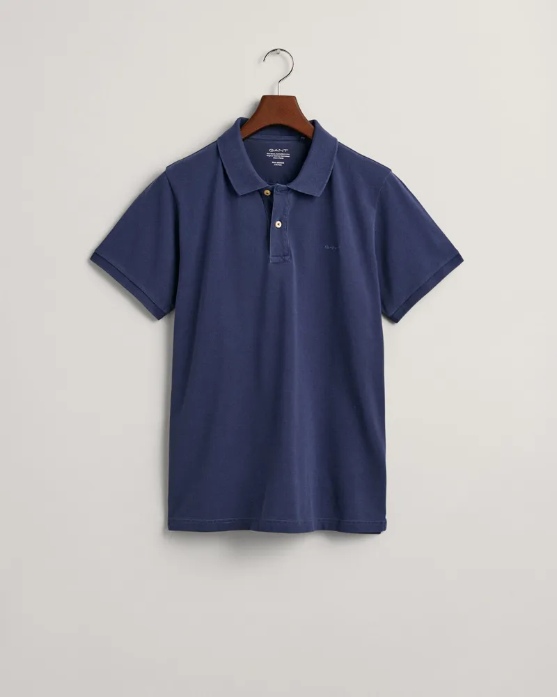 Gant Sunfaded Piqué Polo Shirt Persian Blue-1