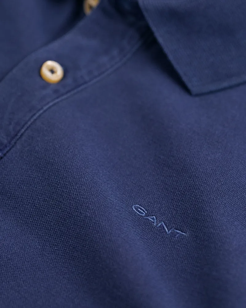 Gant Sunfaded Piqué Polo Shirt Persian Blue-5
